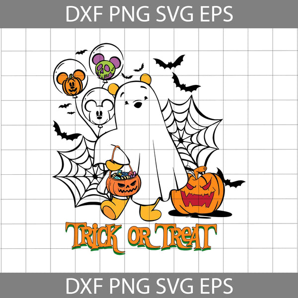 Halloween Ghost Svg, Bear Svg, Boo Svg, Fall Halloween Friends Svg, Cartoon Svg, Halloween Svg, Cricut File, Clipart, Svg, Png, Eps, Dxf