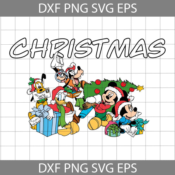 Mouse And Friends Svg, Mouse Svg, Merry Christmas Svg, Cartoon Svg, Christmas Svg, Cricut File, Clipart, Svg, Png, Eps, Dxf