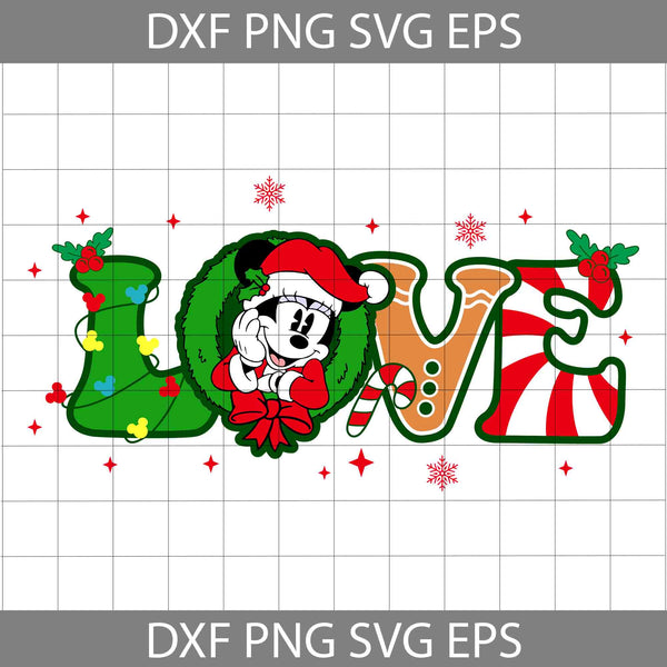 Mouse Christmas Svg, Merry Christmas Svg, Cartoon Svg, Christmas Svg, Cricut File, Clipart, Svg, Png, Eps, Dxf