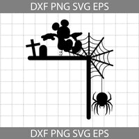 Halloween Door Corner Svg, Cartoon Svg, Cricut File, Clipart, Svg, Png, Eps, Dxf