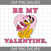 Be My Valentine Svg, With Heart Valentine Svg, Valentine’s Day Svg, Cartoon Svg, Cricut File, Clipart, Svg, Png, Eps, Dxf