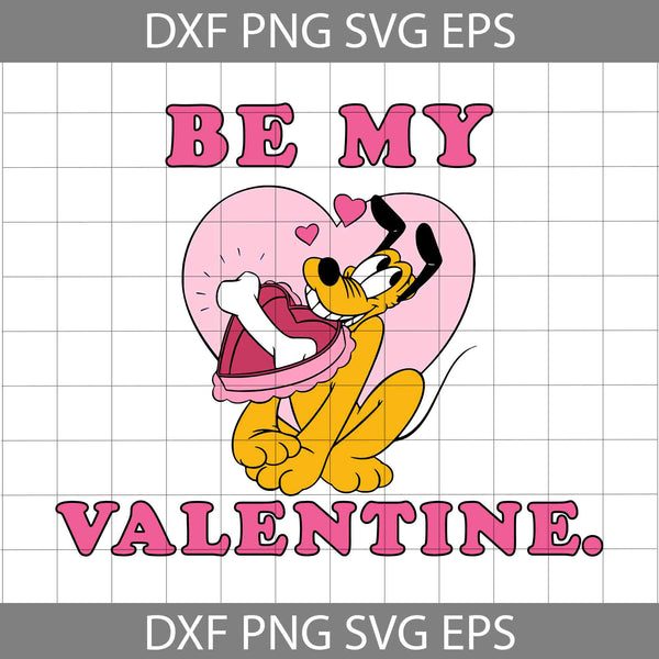 Be My Valentine Svg, With Heart Valentine Svg, Valentine’s Day Svg, Cartoon Svg, Cricut File, Clipart, Svg, Png, Eps, Dxf