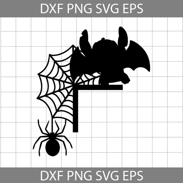 Halloween Svg, Halloween Door Corner Svg, Cartoon Svg, Cricut File, Clipart, Svg, Png, Eps, Dxf