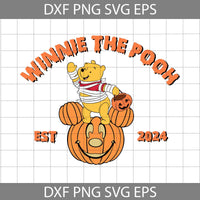 Bear Est 2024 Halloween Svg, Bear Svg, Cartoon Svg, Halloween Svg, Cricut File, Clipart, Svg, Png, Eps, Dxf