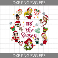 Princess Christmas Svg, Merry Christmas Svg, Cartoon Svg, Christmas Svg, Cricut File, Clipart, Svg, Png, Eps, Dxf