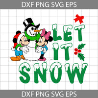 Let It Snow Svg, Mouse Christmas Svg, Merry Christmas Svg, Cartoon Svg, Christmas Svg, Cricut File, Clipart, Svg, Png, Eps, Dxf