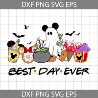 Best Day Ever Svg, Mouse Svg, Drink And Food Svg, Pumpkin Svg, Cartoon Svg, Halloween Svg, Cricut File, Clipart, Svg, Png, Eps, Dxf