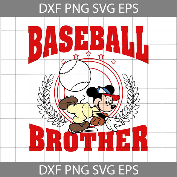 Baseball Brother Svg, Gameday Baseball Svg, Mouse Baseball Sport Svg, Mouse Svg, Cartoon Svg, Father's Day Svg, Cricut File, Clipart, Svg, Png, Eps, Dxf