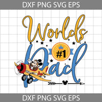 Worlds Dad Svg, Mouse Svg, Cartoon Svg, Father's Day Svg, Cricut File, Clipart, Svg, Png, Eps, Dxf