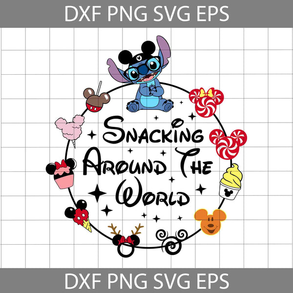 Snacking Around The World Svg, Snack Svg, Snack Goals Svg, Cartoon Svg, Cricut File, Clipart, Svg, Png, Eps, Dxf