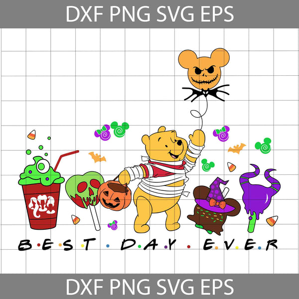 Best Day Ever Snack Halloween Svg, Bear Svg, Boo Svg, Fall Halloween Friends Svg, Cartoon Svg, Halloween Svg, Cricut File, Clipart, Svg, Png, Eps, Dxf