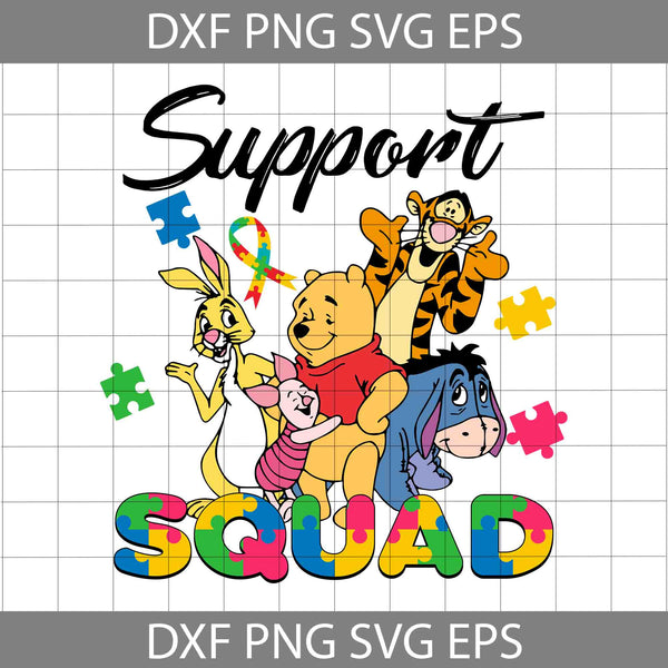 Autism Support Squad Bear Friends Svg, Bear Autism Svg, Cartoon Svg, Autism Svg, Cricut File, Clipart, Svg, Png, Eps, Dxf