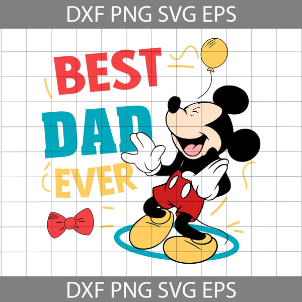 Best Dad Ever Cute Mouse Svg, Mouse Svg, Dad Svg, Cartoon Svg, Father's Day Svg, Cricut File, Clipart, Svg, Png, Eps, Dxf