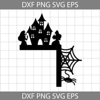 Princess Halloween Svg, Halloween Door Corner Svg, Cartoon Svg, Cricut File, Clipart, Svg, Png, Eps, Dxf
