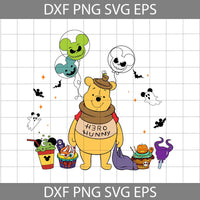 Halloween Snacks Svg, Bear Halloween Svg, Bear And Friends Svg, Cartoon Svg, Halloween Svg, Cricut File, Clipart, Svg, Png, Eps, Dxf