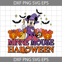 Mouse Svg, Pumpkin Svg, Cartoon Svg, Halloween Svg, Cricut File, Clipart, Svg, Png, Eps, Dxf