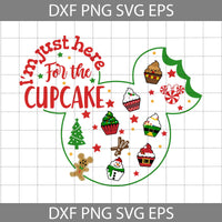 Cupcake Christmas Svg, Merry Christmas Svg, Cartoon Svg, Christmas Svg, Cricut File, Clipart, Svg, Png, Eps, Dxf