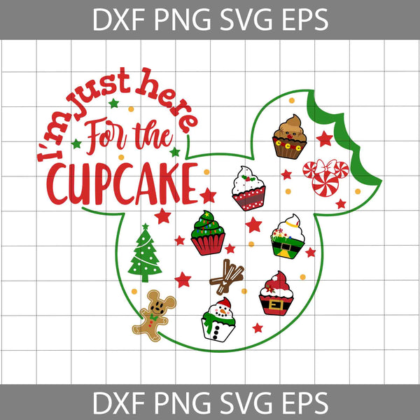 Cupcake Christmas Svg, Merry Christmas Svg, Cartoon Svg, Christmas Svg, Cricut File, Clipart, Svg, Png, Eps, Dxf