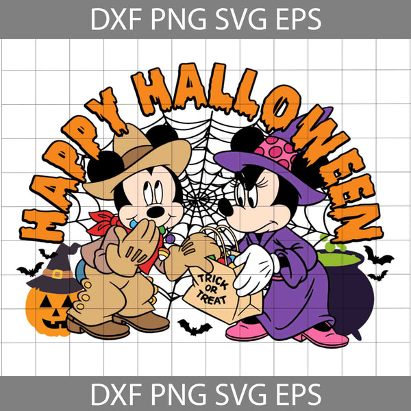 Happy Halloween Svg, Mouse Svg, Pumpkin Svg, Cartoon Svg, Halloween Svg, Cricut File, Clipart, Svg, Png, Eps, Dxf