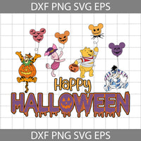 Friends Halloween Svg, Bear Svg, Pumpkin Svg, Cartoon Svg, Halloween Svg, Cricut File, Clipart, Svg, Png, Eps, Dxf