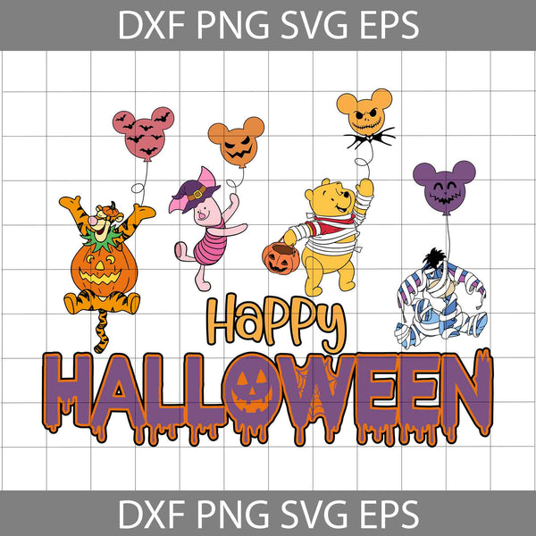 Friends Halloween Svg, Bear Svg, Pumpkin Svg, Cartoon Svg, Halloween Svg, Cricut File, Clipart, Svg, Png, Eps, Dxf