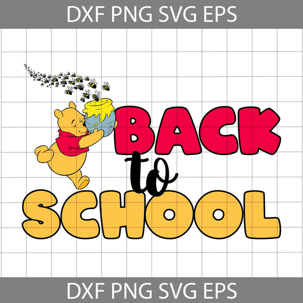 Bear Back To School Svg, Bear Svg, Cartoon Svg, Back To School Svg, Cricut File, Clipart, Svg, Png, Eps, Dxf