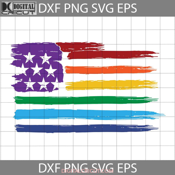 Pride Flag Grunge Svg America Lgbt Svg Cricut File Clipart Png Eps Dxf