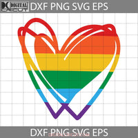 Pride Heart Svg Lgbt Svg Cricut File Clipart Png Eps Dxf