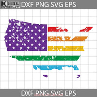 Pride Usa Map Grunge Svg America Lgbt Svg Cricut File Clipart Png Eps Dxf