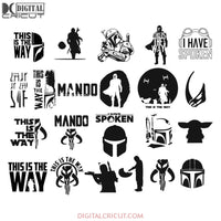 Star Wars Svg, Starwars Svg, This Is The Way Svg, Cricut File, Clipart, Silhouette Cameo, Bundle, Mandalorian Svg, Baby Yoda Svg, Png, Eps, Dxf1