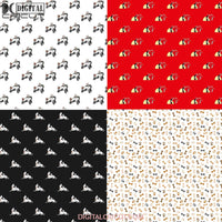 101 Dogs Seamless Pattern Digital Papers Scrapbook Paper Background Wallpaper 12*12Inches -300Dpi