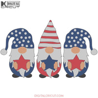 4Th Of July Gnomies Svg Cricut File Png Eps Dxf