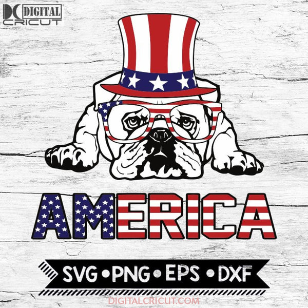 4Th Of July Pug Dog Uncle Svg America Animal Png Eps Dxf