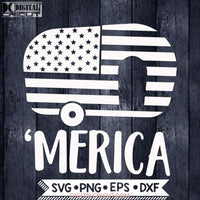 4th of July Svg, Merica Svg, America Svg, Independence, Patriotic Camper Svg, Cricut File, Svg