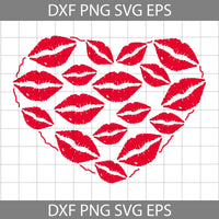 Lips Heart svg, Heart Svg, Valentine's day Svg, Cricut File, Clipart, Svg, Png, Eps, Dxf