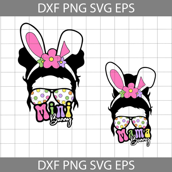 Mama Bunny Svg, Mini Bunny Svg, Rabbit Ears Svg, Easter's Day Svg, Cricut File, Clipart, Svg, Png, Eps, Dxf