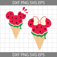 Watermelon Cream Mouse Svg, Mouse Head Watermelon Sorbet Fruit Ice Cream Svg, Cartoon Svg, Cricut File, Clipart, Svg, Png, Eps, Dxf