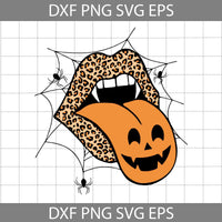 Leopard Pumpkin Lips SVG, Halloween Svg, Cricut File, Clipart, Svg, Png, Eps, Dxf