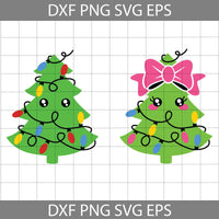 Christmas Tree With Lights SVG, Christmas Tree Svg, Christmas Svg, Cricut File, Clipart, Svg, Png, Eps, Dxf