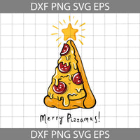 Merry Pizzamas Funny Happy Christmas Pizza Christmas Tree Pizza Lovers Merry Xmas Svg, Christmas Svg, Cricut File, Clipart, Svg, Png, Eps, Dxf