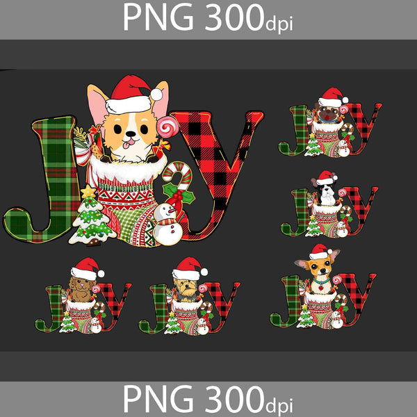 Joy Png, Love Dog Png, Corgi Png, Poodle Png, Chihuahua Png, Pug Png, French Bulldog Png, Sublimation, Bundle, Christmas Png, Gift Png, Png Digital Images 300dpi