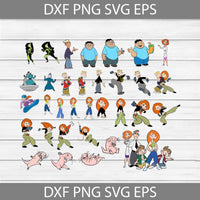 Kim Possible, Rufus, Ron Stoppable, James, Ann, Jim and Tim, Josh Mankey, Shego, Drakken, Wade Svg, Kim Possible Svg, Cartoon Svg, Bundle, Cricut File, Clipart, Svg, Png, Eps, Dxf