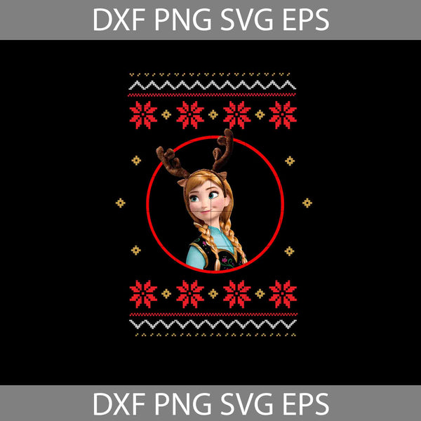 Princess Ugly Christmas Png, Anna Png, Princess Png, Cartoon Png, Christmas Png, Gift Png, Png Images 300dpi
