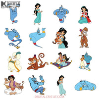 Abu Svg, Aladdin Svg, Bundle, Disney Aladdin Clipart, Disney Princess Svg, Disney Svg, Princess Svg, Bundle, Cricut File, Disney Bundle, Genie Svg, Svg, Png, Eps, Dxf