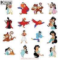 Aladdin Svg, Bundle, Disney Aladdin Clipart, Disney Princess Svg, Disney Svg, Princess Svg, Bundle, Cricut File, Disney Bundle, Svg, Png, Eps, Dxf