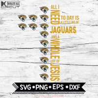 All I Need Little Jaguars & Lot Jesus Cross Svg, Jacksonville Jaguars Svg, Cricut File, Svg, NFL Svg