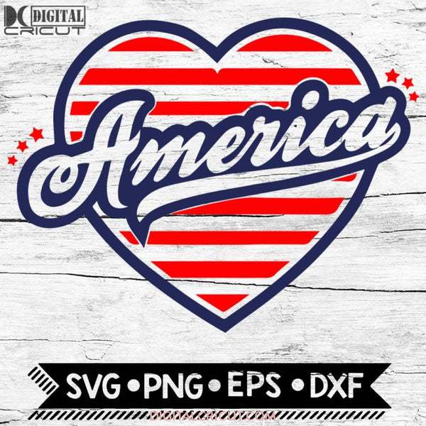 America Heart Svg Svg 4Th Of July Usa Patriotic Independence Day
