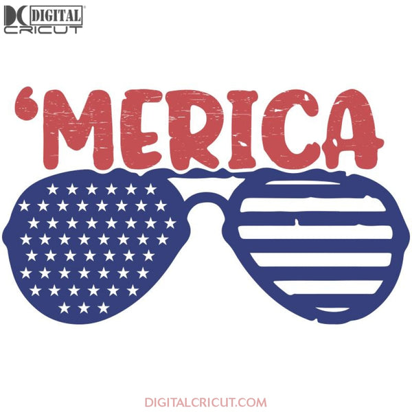 America Svg Sunglassess Svg Flag 4Th Of July Cricut File