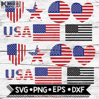 American Flags Svg Distressed Grunge Flag Svg Us