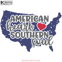 American Heart Southern Soul Svg Svg Flag 4Th Of July Cricut File